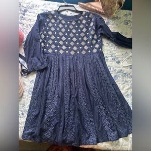 Elegant Navy Blue Kids Dress